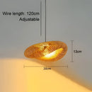 GobekUsa Bamboo Pendant Light Hand Woven LED Chandelier for Home Decor
