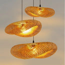 GobekUsa Bamboo Pendant Light Hand Woven LED Chandelier for Home Decor