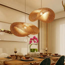 GobekUsa Bamboo Pendant Light Hand Woven LED Chandelier for Home Decor