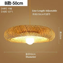 GobekUsa Bamboo Pendant Light Hand Woven LED Chandelier for Home Decor