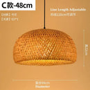 GobekUsa Bamboo Pendant Light Hand Woven LED Chandelier for Home Decor