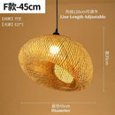 GobekUsa Bamboo Pendant Light Hand Woven LED Chandelier for Home Decor