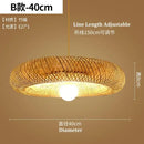 GobekUsa Bamboo Pendant Light Hand Woven LED Chandelier for Home Decor