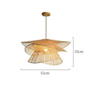 GobekUsa Bamboo Rattan Pendant Light Weaving Chandelier Wicker Lamp