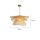 GobekUsa Bamboo Rattan Pendant Light Weaving Chandelier Wicker Lamp