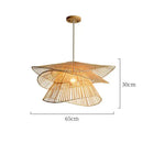 GobekUsa Bamboo Rattan Pendant Light Weaving Chandelier Wicker Lamp