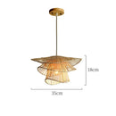 GobekUsa Bamboo Rattan Pendant Light Weaving Chandelier Wicker Lamp