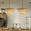 GobekUsa Bamboo Rattan Pendant Light Weaving Chandelier Wicker Lamp