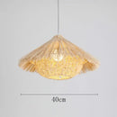 GobekUsa Chinese Rattan Pendant Lights Hand-woven Straw Hat Lampshade Ceiling Chandelier