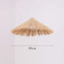 GobekUsa Chinese Rattan Pendant Lights Hand-woven Straw Hat Lampshade Ceiling Chandelier