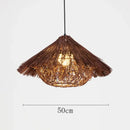 GobekUsa Chinese Rattan Pendant Lights Hand-woven Straw Hat Lampshade Ceiling Chandelier