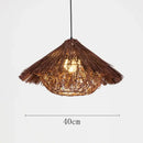 GobekUsa Chinese Rattan Pendant Lights Hand-woven Straw Hat Lampshade Ceiling Chandelier