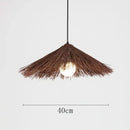 GobekUsa Chinese Rattan Pendant Lights Hand-woven Straw Hat Lampshade Ceiling Chandelier