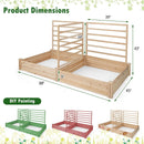 Raised Garden Bed with 2 Planter Boxes and 3 Trellis-Natural by LJGDeals