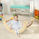 2-in-1 Arch Rocker with Soft Cushion for Toddlers-Natural by LJGDeals