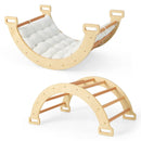 2-in-1 Arch Rocker with Soft Cushion for Toddlers-Natural by LJGDeals