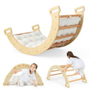 2-in-1 Arch Rocker with Soft Cushion for Toddlers-Natural by LJGDeals