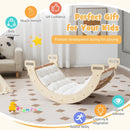 2-in-1 Arch Rocker with Soft Cushion for Toddlers-Natural by LJGDeals