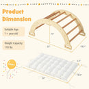 2-in-1 Arch Rocker with Soft Cushion for Toddlers-Natural by LJGDeals