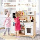 Wooden Kids Pretend Kitchen Playset Cooking Play Toy with Utensils and Sound by LJGDeals