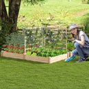 Raised Garden Bed with 2 Planter Boxes and 3 Trellis-Natural by LJGDeals