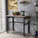 48 Inch Adjustable Work Bench with Power Outlets-Natural by LJGDeals
