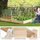 Raised Garden Bed with 2 Planter Boxes and 3 Trellis-Natural by LJGDeals