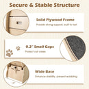40 Inch Large Cat Exercise Wheel with Lockable Mechanism and Carpeted Runaway for Indoor Cats-Natural by LJGDeals