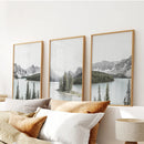 Canada Mountain Lake Poster. 3 Piece Nature Wall Art by Wall Art Set