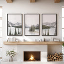 Canada Mountain Lake Poster. 3 Piece Nature Wall Art by Wall Art Set