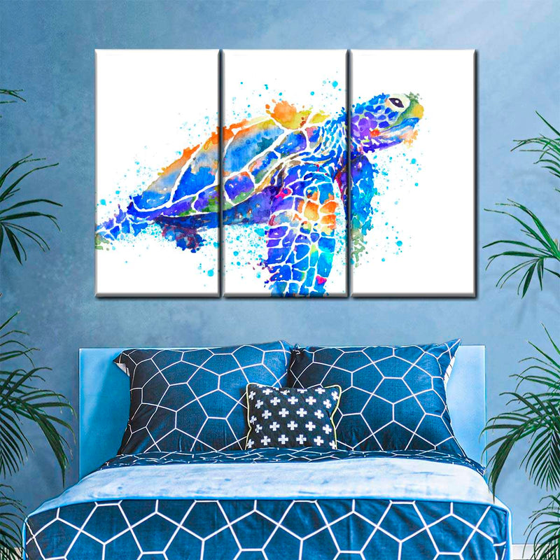 Sea Turtle Watercolor Wall Art