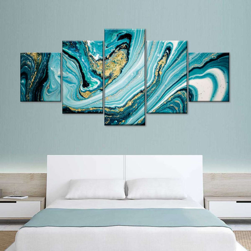 Dynamic Abstract Marble Wall Art