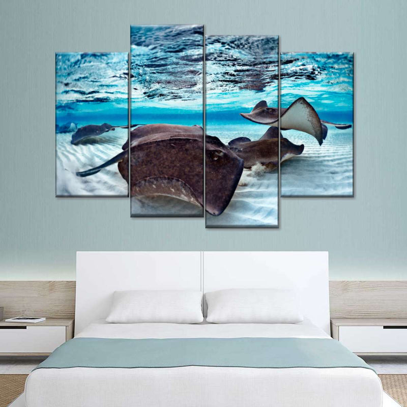 Stingrays Sea Life Wall Art