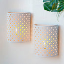 Set of 2 8''H Wall Sconce Lamp (Heart Shape white)
