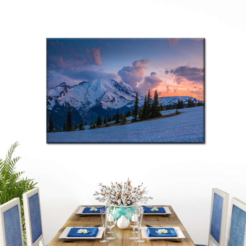 Mt. Rainier At Sunset Wall Art