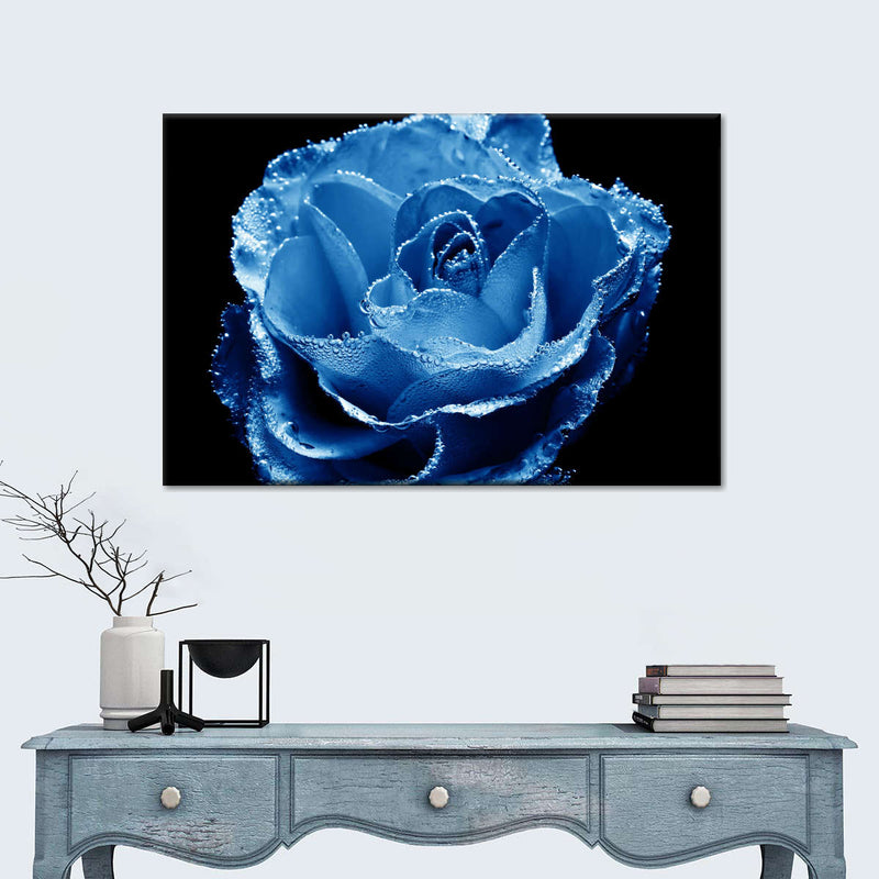 Misty Blue Rose Wall Art