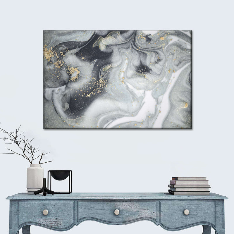 Swirly Fluid Abstract Wall Art