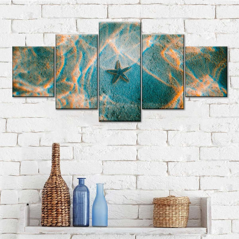 Sandy Underwater Starfish Wall Art