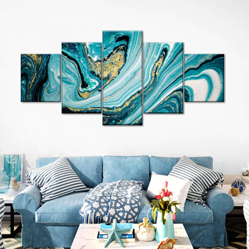 Dynamic Abstract Marble Wall Art