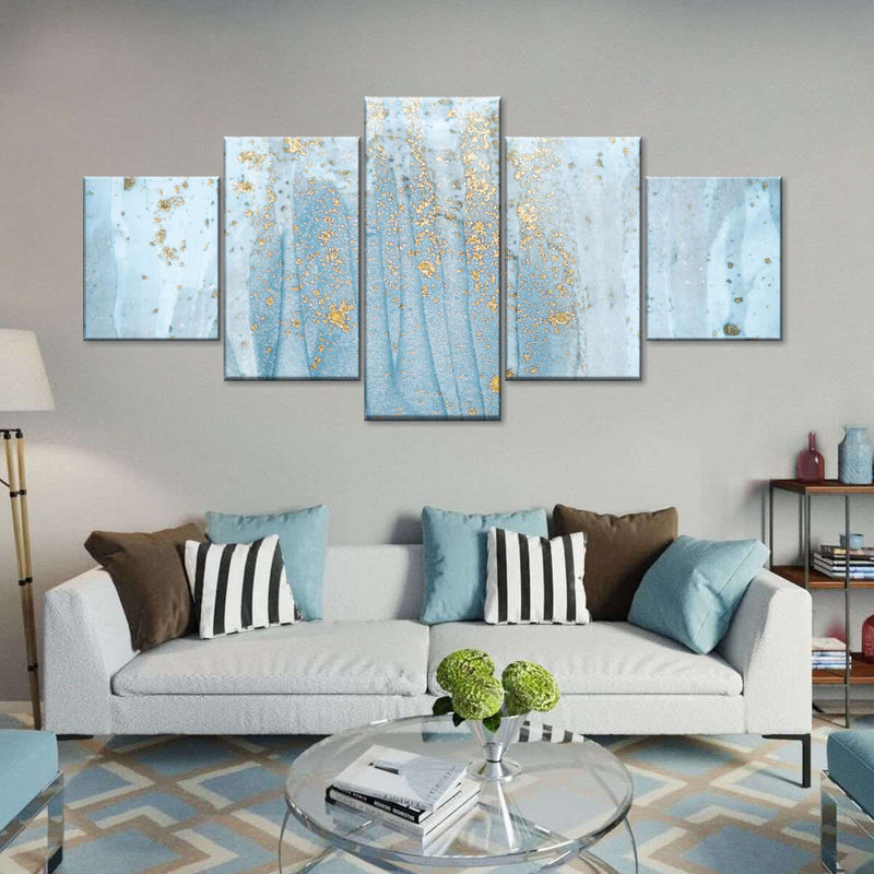 Light Blue Abstract Wall Art