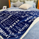 GobekUsa Cozy Printed Flannel Double-Layer Blanket for Office Napping and Sofa Cover