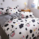 GobekUsa Cute Cartoon Printed Bedding Set | Washed Skin-Friendly | Queen/King Size