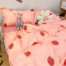 GobekUsa Cute Cartoon Printed Bedding Set | Washed Skin-Friendly | Queen/King Size