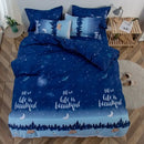 GobekUsa Cute Cartoon Printed Bedding Set | Washed Skin-Friendly | Queen/King Size