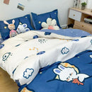 GobekUsa Cute Cartoon Printed Bedding Set | Washed Skin-Friendly | Queen/King Size