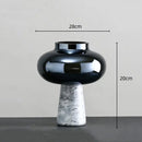 GobekUsa Geometric Circle Star Glass Vase: Handicraft Home Decor Flower Arrangement Accessory