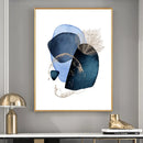 GobekUsa Navy Blue Geometric Wall Art Set