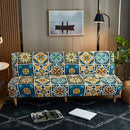 GobekUsa Bohemian Mandala Futon Sofa Cover - No Armrest Couch Slipcover