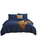 GobekUsa Cotton 4pcs Bedding Set Double Queen Solid Color Duvet Cover Flat Bed Sheet