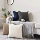Navy & charcoal corduroy corn grain cushion cover living room set by Decorbites